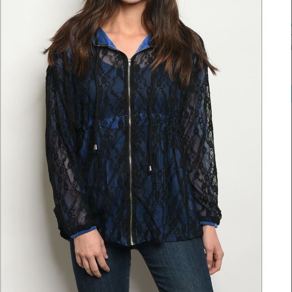 Tops - 🎉Lace and Mesh Sheer Jacket